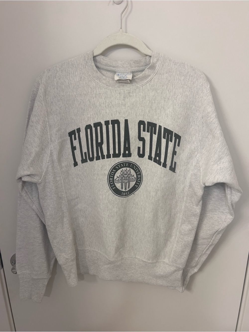 Champion Heather Grey Florida State Crewneck Sweatshirt